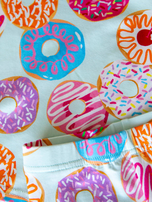 Cloud Fitted Pajamas - Colorful Donuts