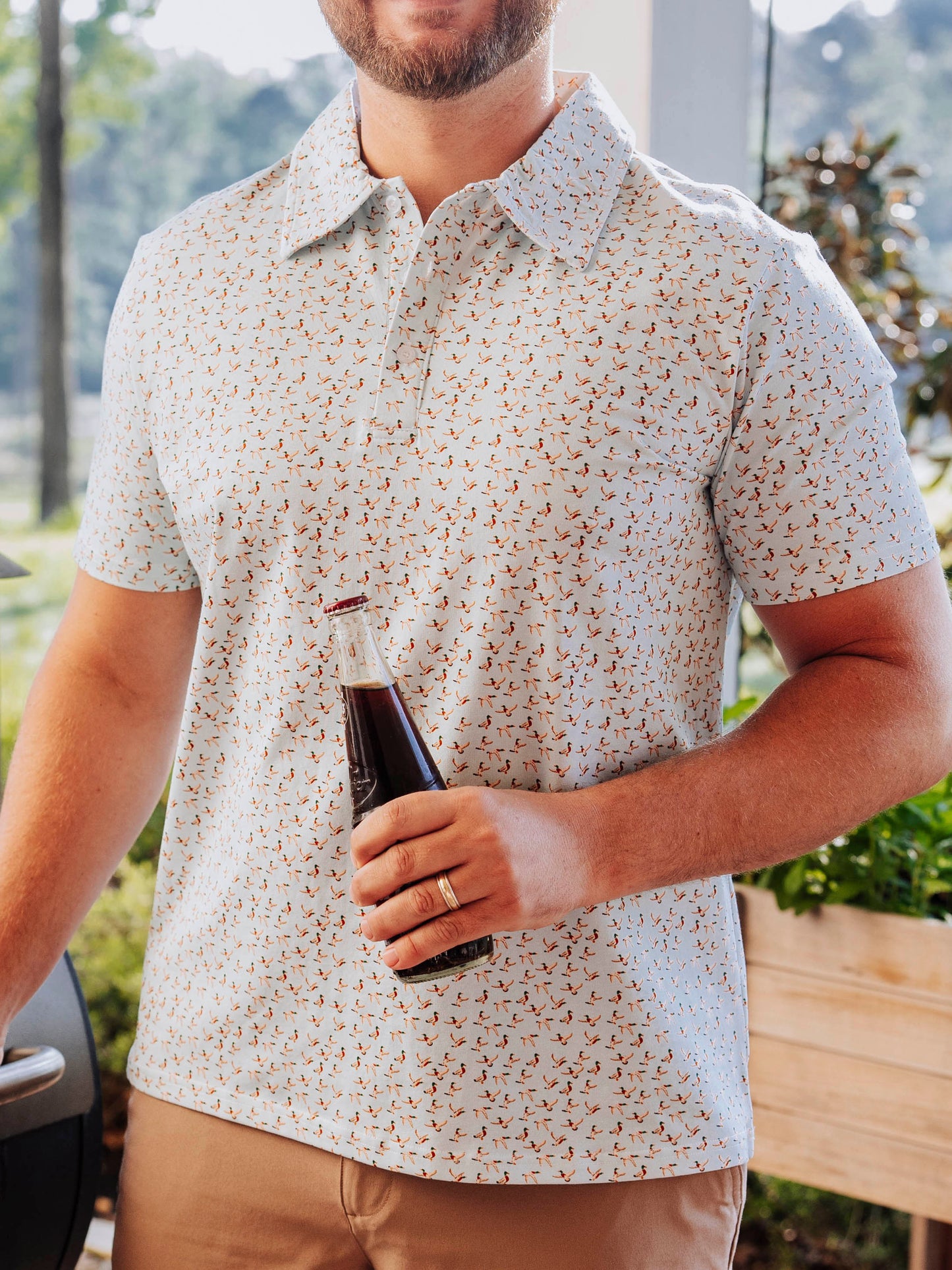 Men's Polo Shirt - Fly Away Blue