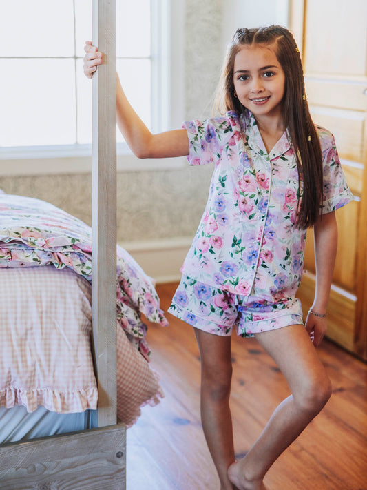 Satin PJ Short Set - Soft Bliss