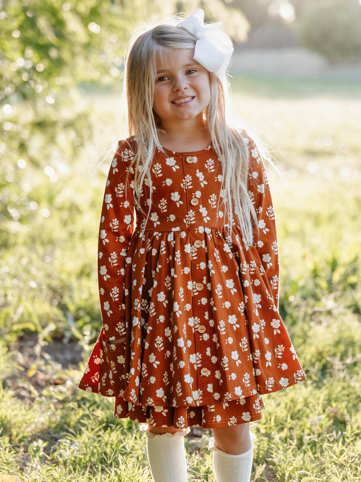 Prim Dress - Pumpkin Spice Floral