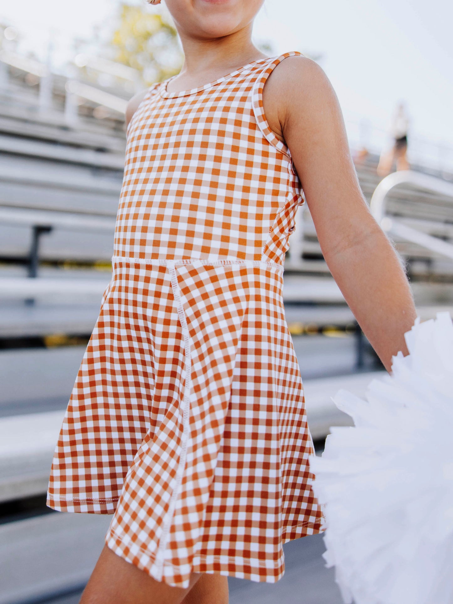 Tennis Dress - Burnt Orange Check
