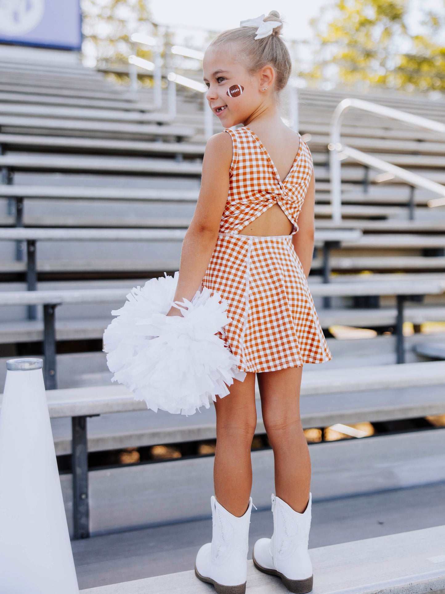Tennis Dress - Burnt Orange Check