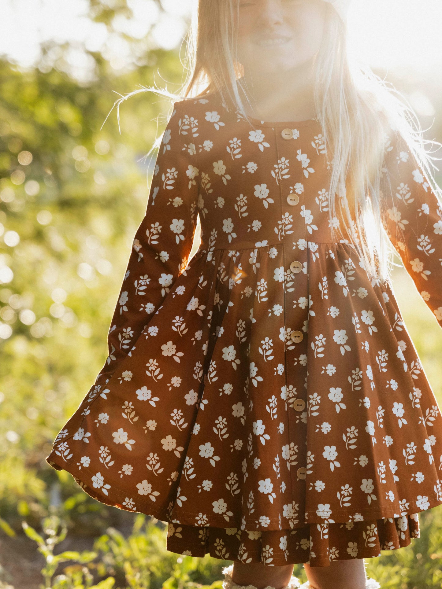 Prim Dress - Pumpkin Spice Floral