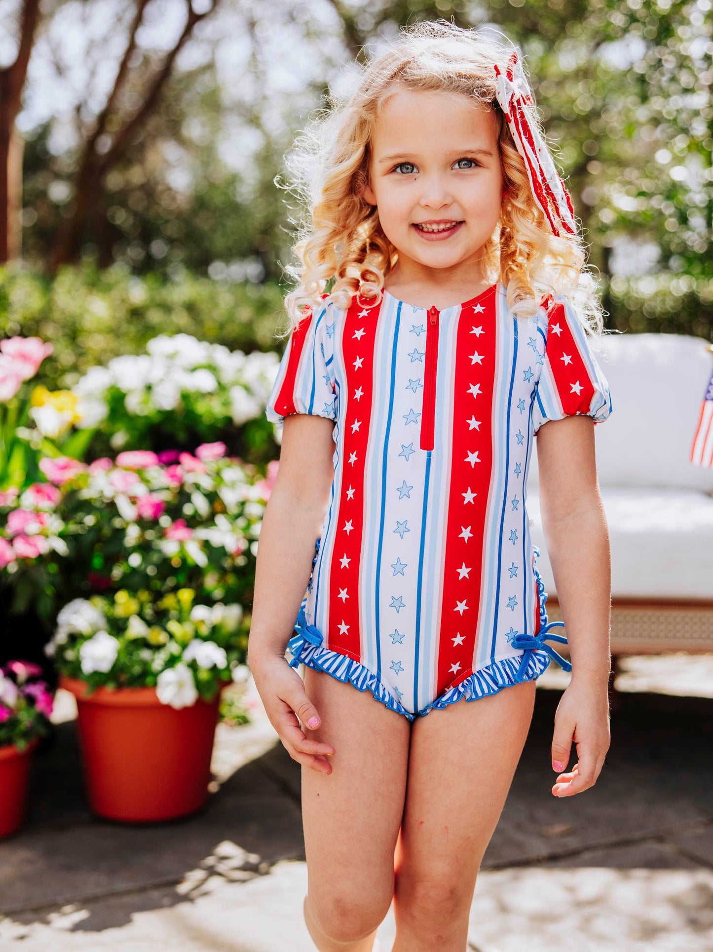 Solid Rash Guard - Bright American Stars