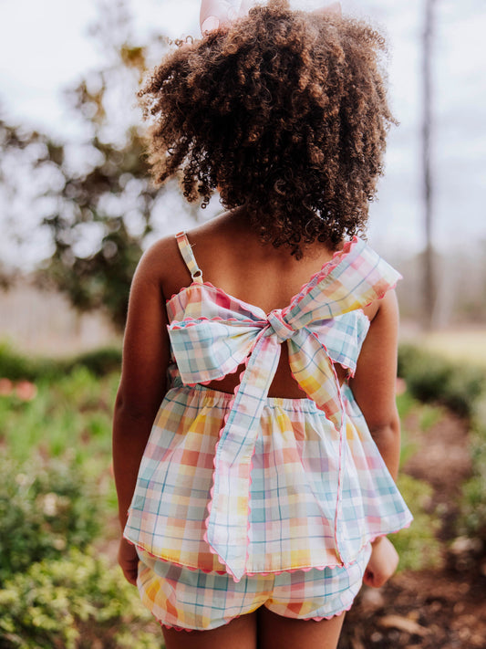 Ellie Tie Set - Sunny Day Plaid