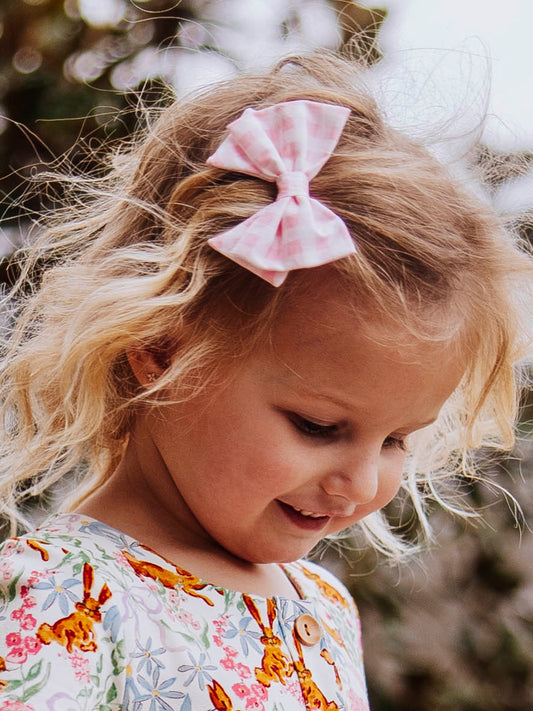 Bow Set Duo - Pink Gingham