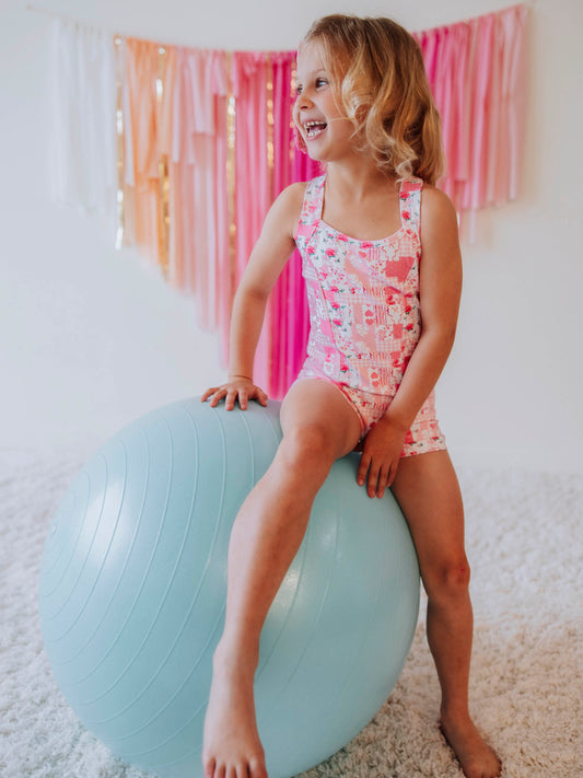 Strappy Leotard - Flower Patch Mix