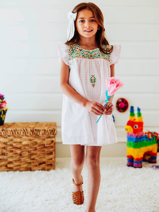 Flutter Dress - Floral Fiesta