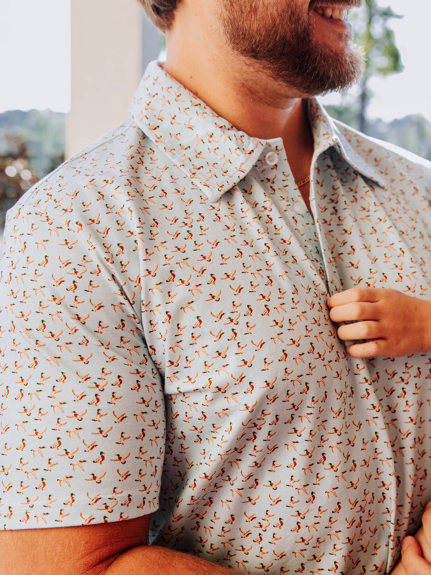 Men's Polo Shirt - Fly Away Blue