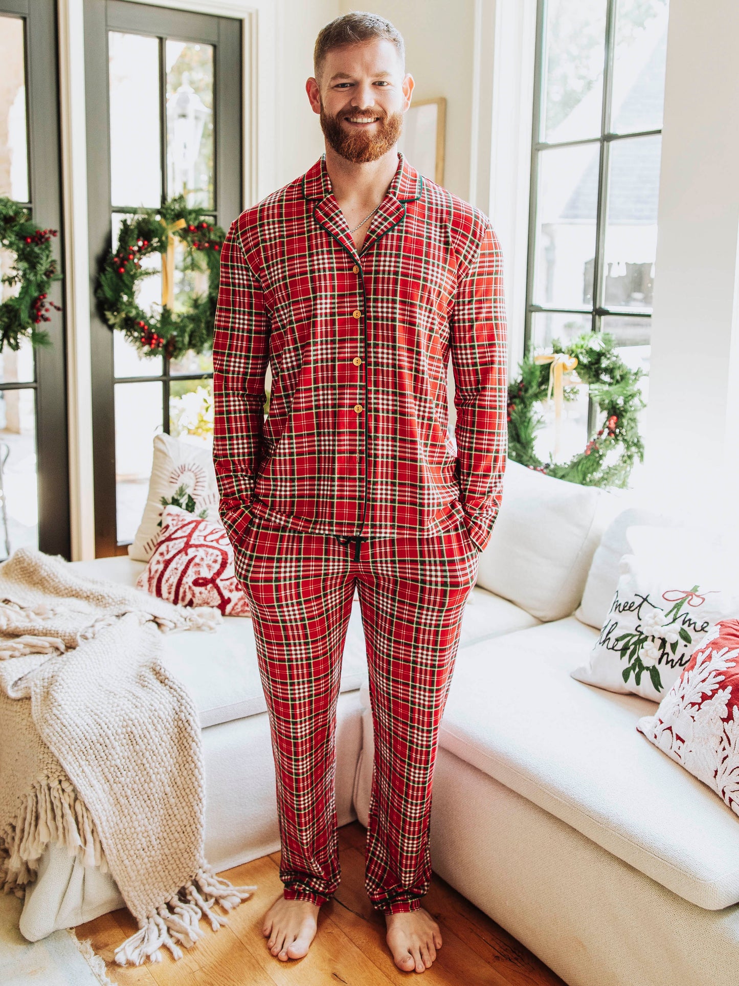 Adult Everyday Button Set - Merry Plaid