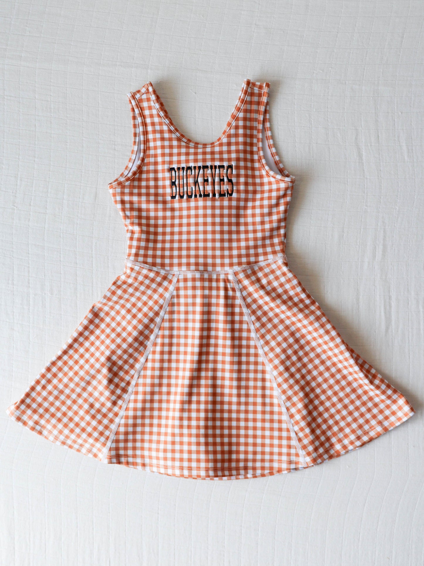 Tennis Dress - Burnt Orange Check