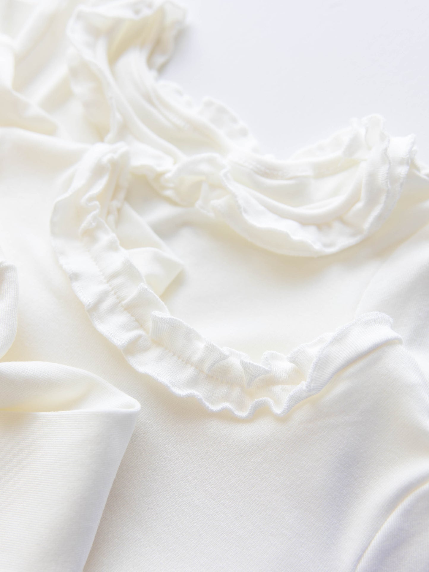 Ruffled Layering Top - Ivory (Flawed)