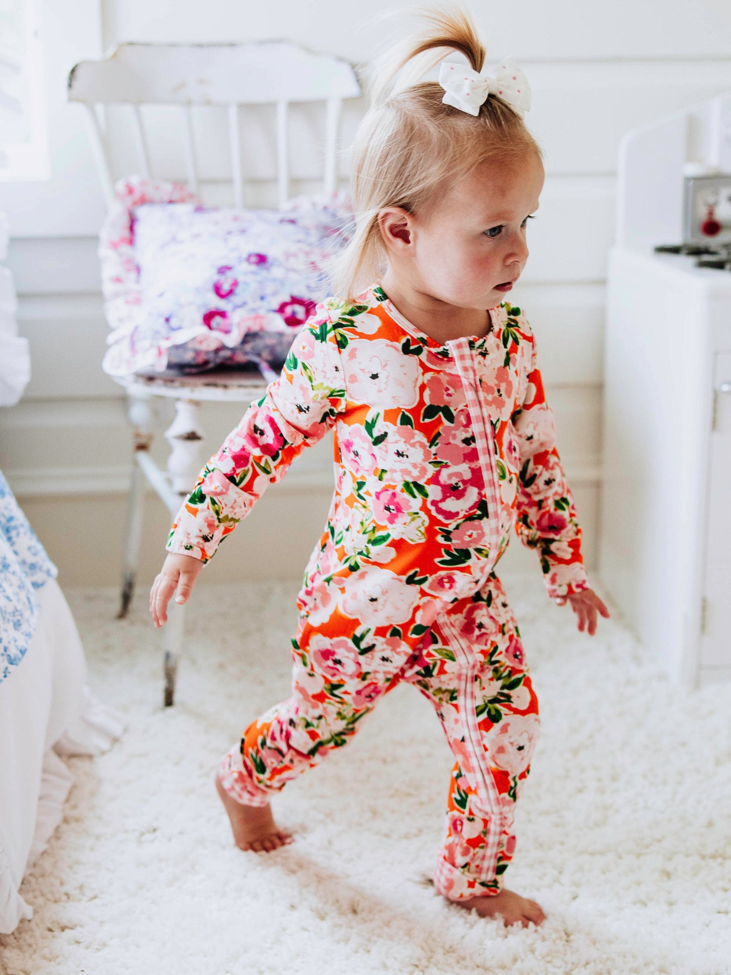 Cloud Layette - Glowing Pink Flowers
