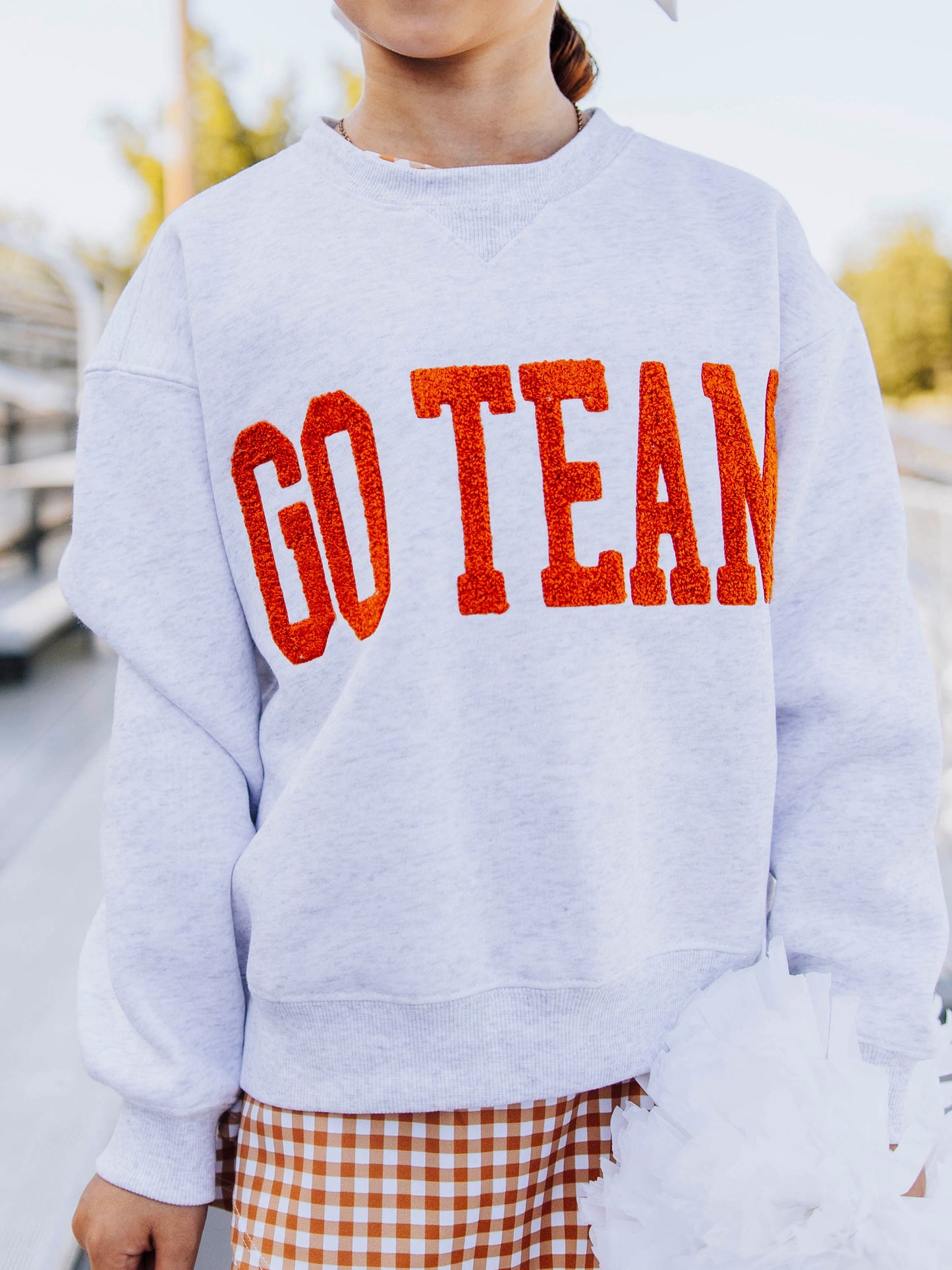 Warm Knit Sweatshirt - Go Team Burnt Orange