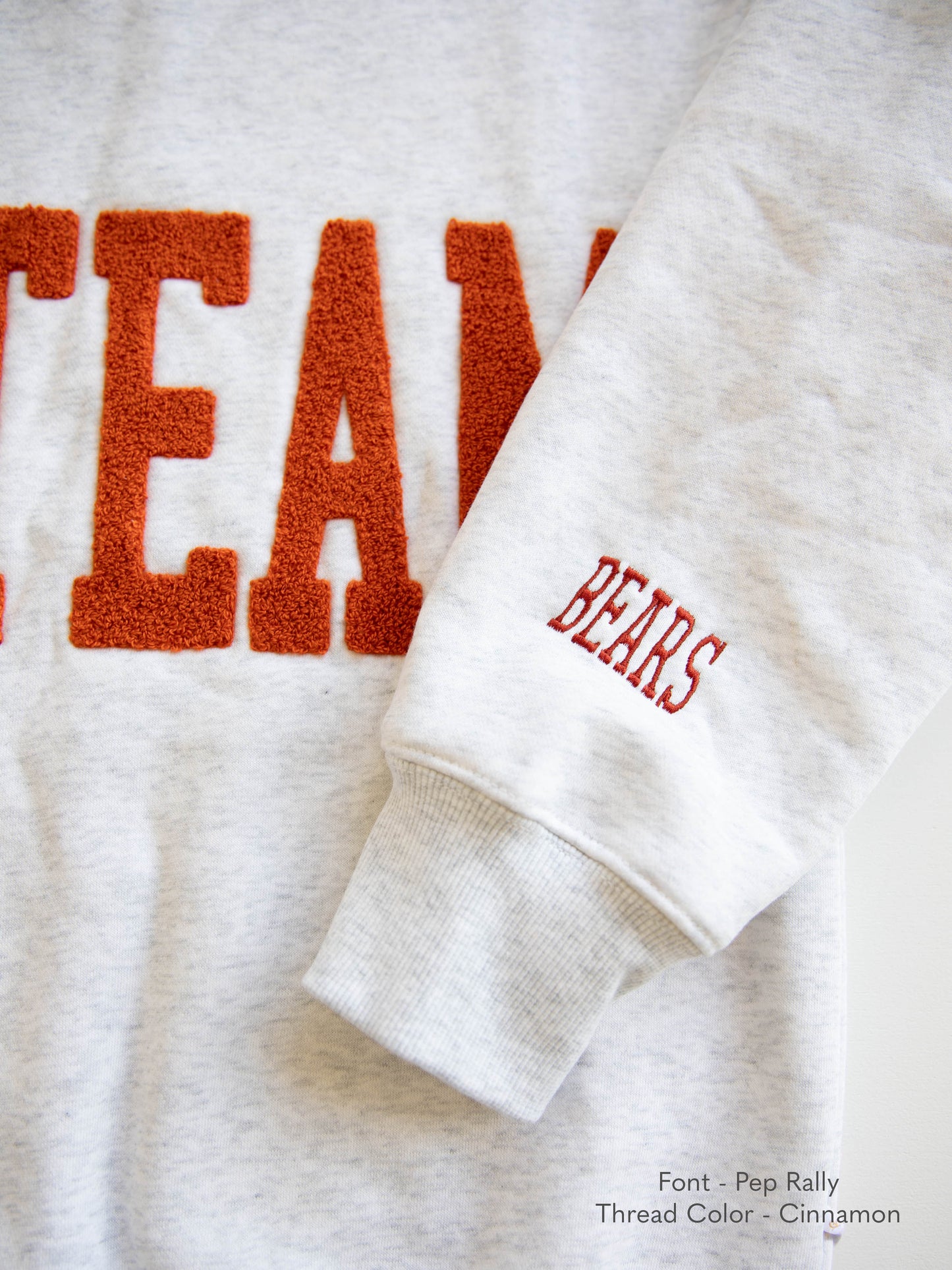 Adult Warm Knit Sweatshirt - Go Team Burnt Orange