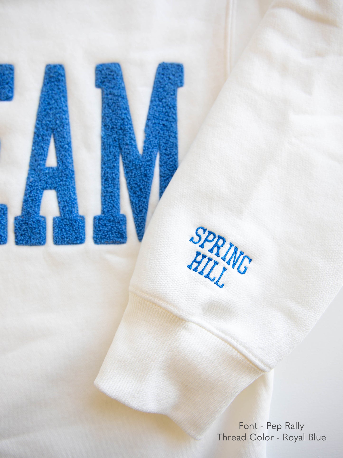 Adult Warm Knit Sweatshirt - Go Team Blue