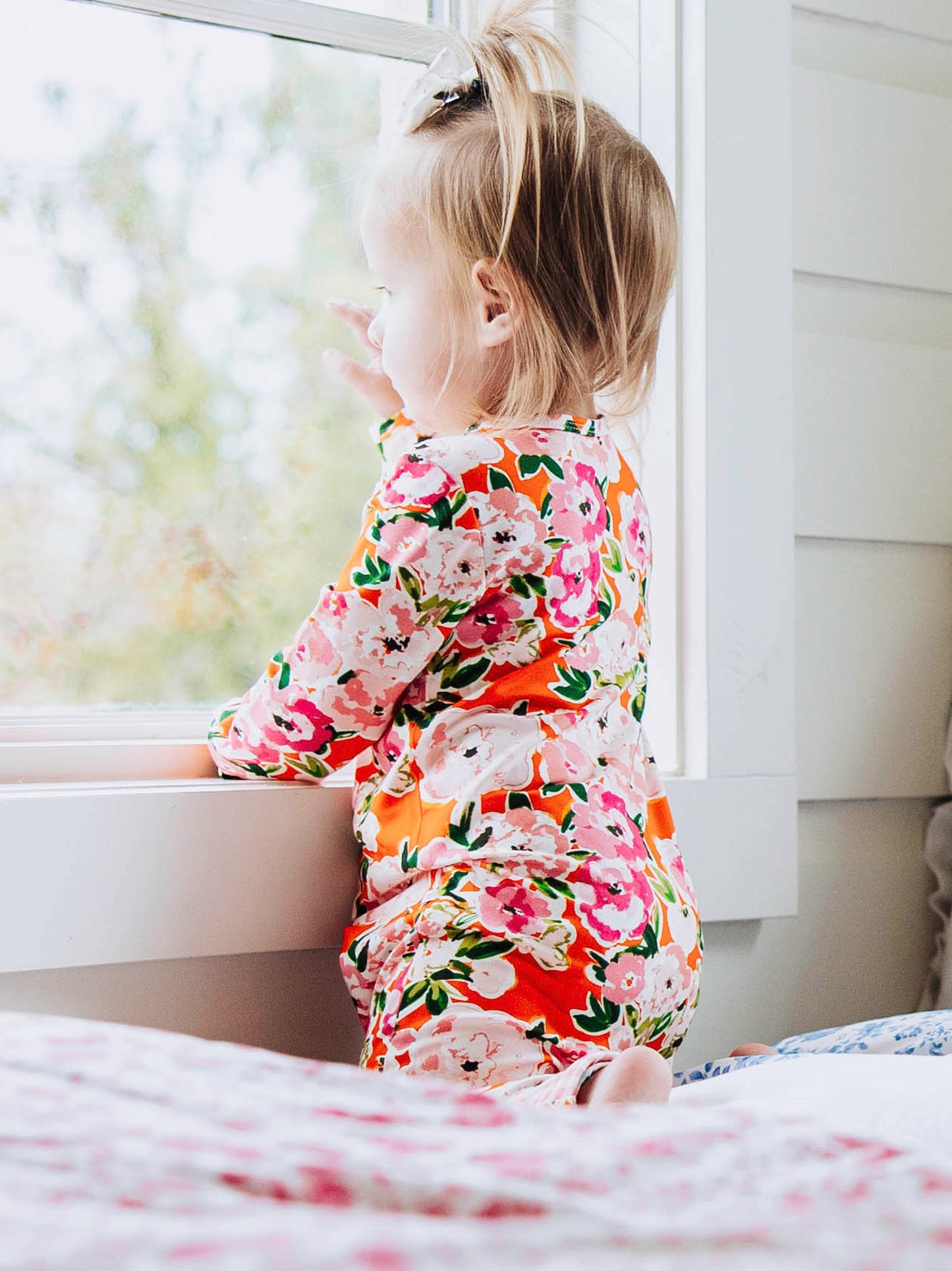Cloud Layette - Glowing Pink Flowers