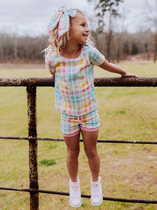 Everyday Shorts Set - Sunny Day Plaid