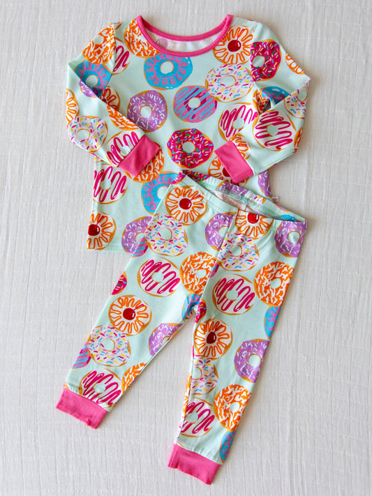 Cloud Fitted Pajamas - Colorful Donuts