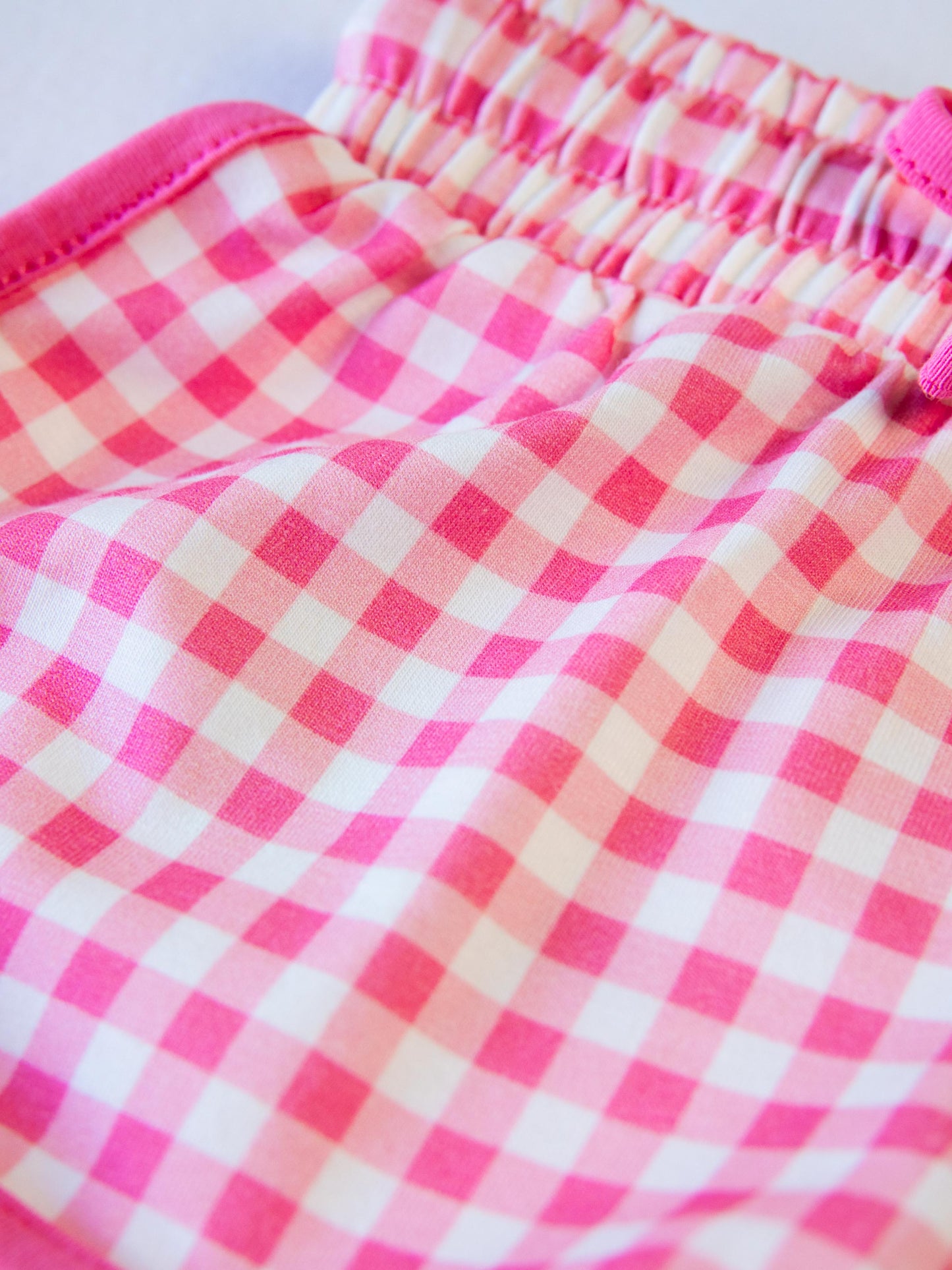 Athletic Shorts - Pink Gingham