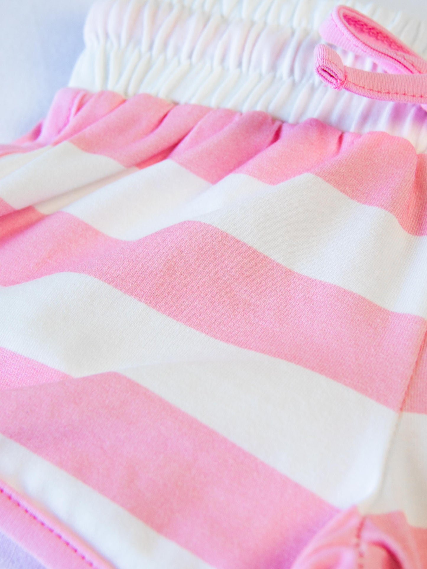 Athletic Shorts - Dusty Pink Stripes