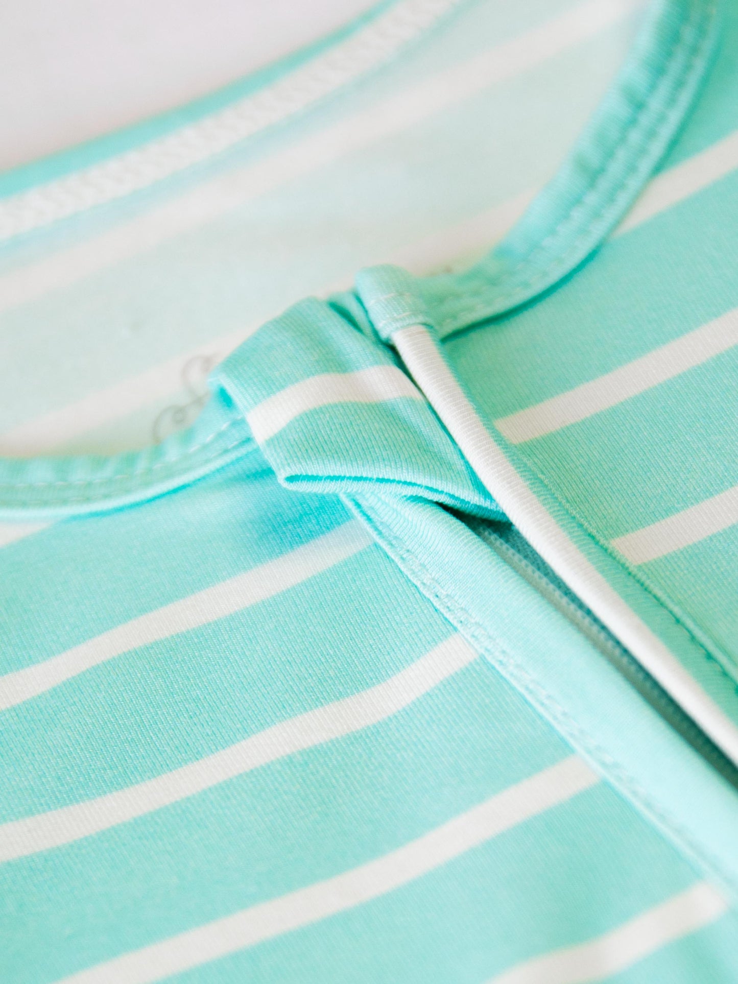 Cloud Layette - Aqua Blue Stripe
