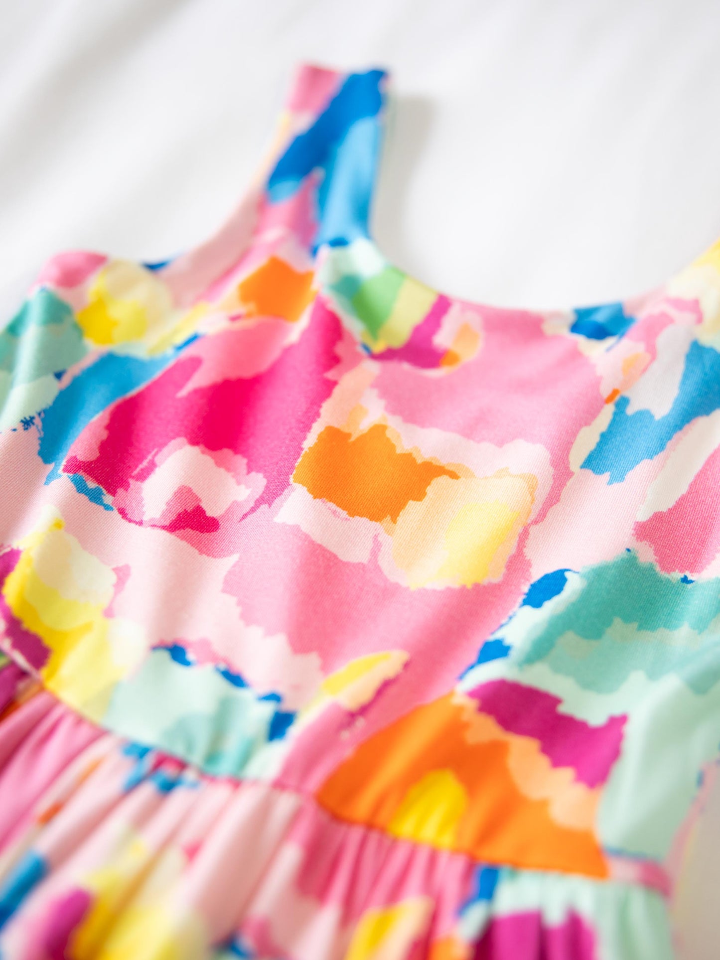 Short Leggy Romper - Rainbow Splash