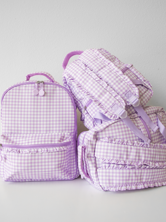 Ridley Backpack - Lavender Gingham