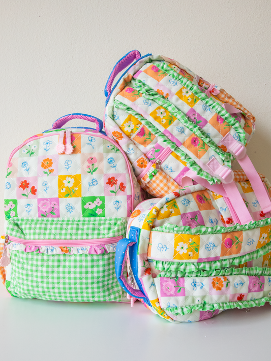 Ridley Backpack - Checkered Blooms