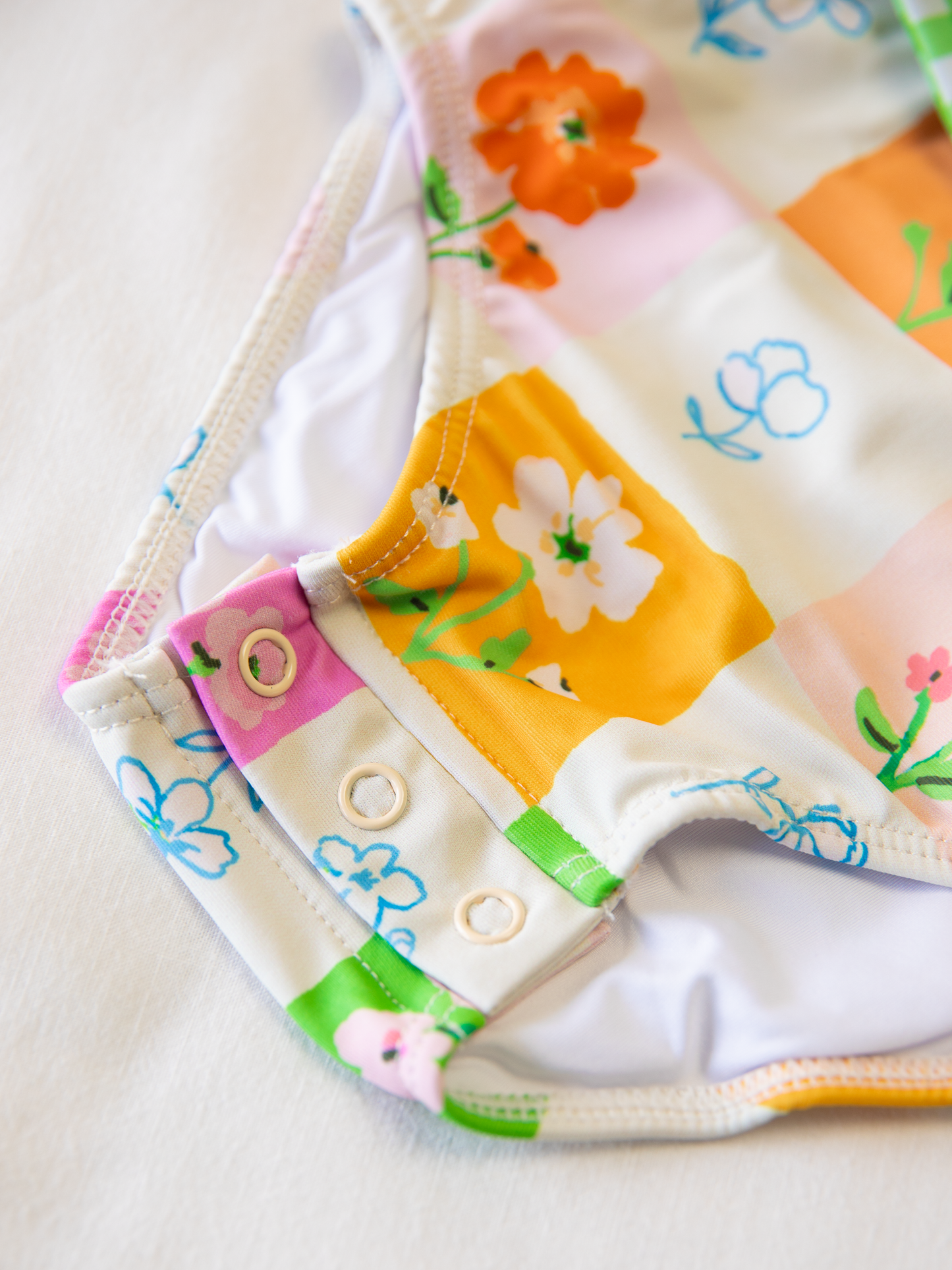 Maisie One Piece - Checkered Blooms