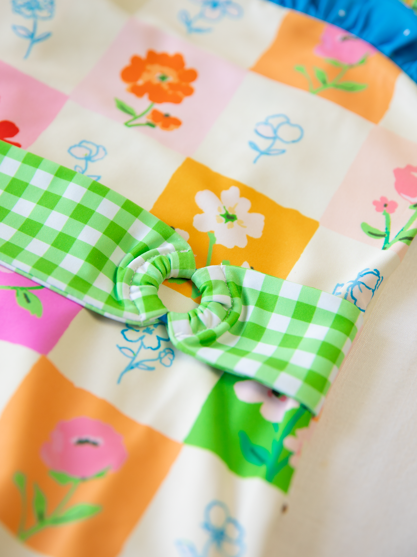 Maisie One Piece - Checkered Blooms