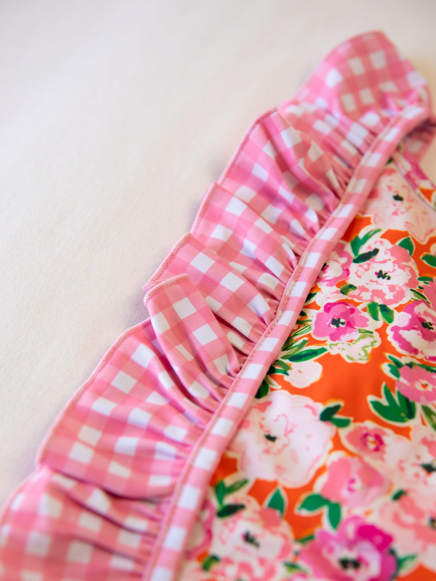 Moxie One Piece - Glowing Pink Flowers