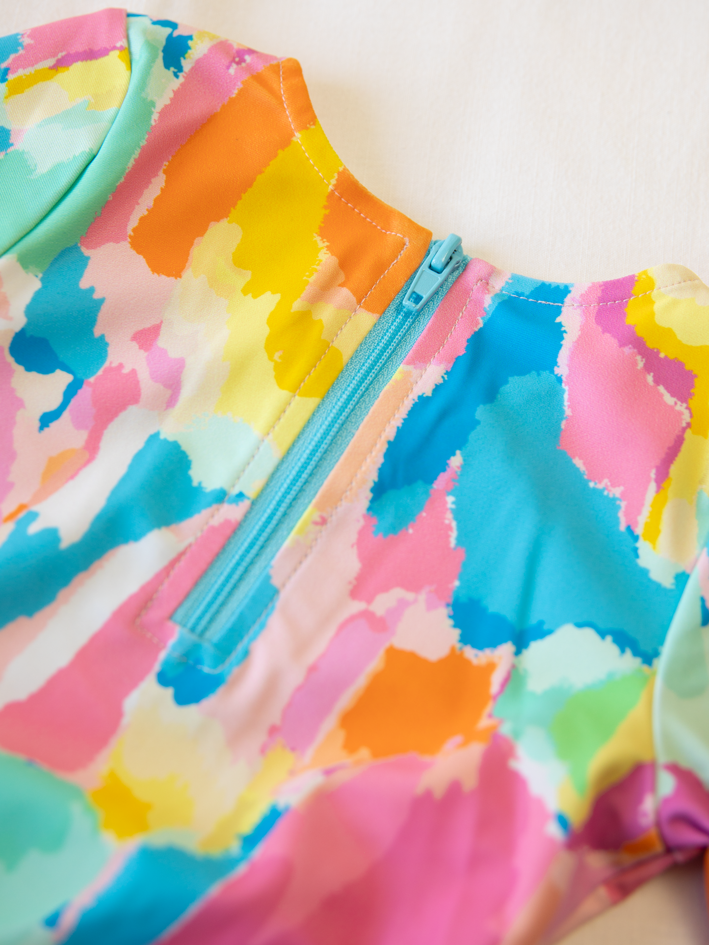 Solid Rash Guard - Rainbow Splash