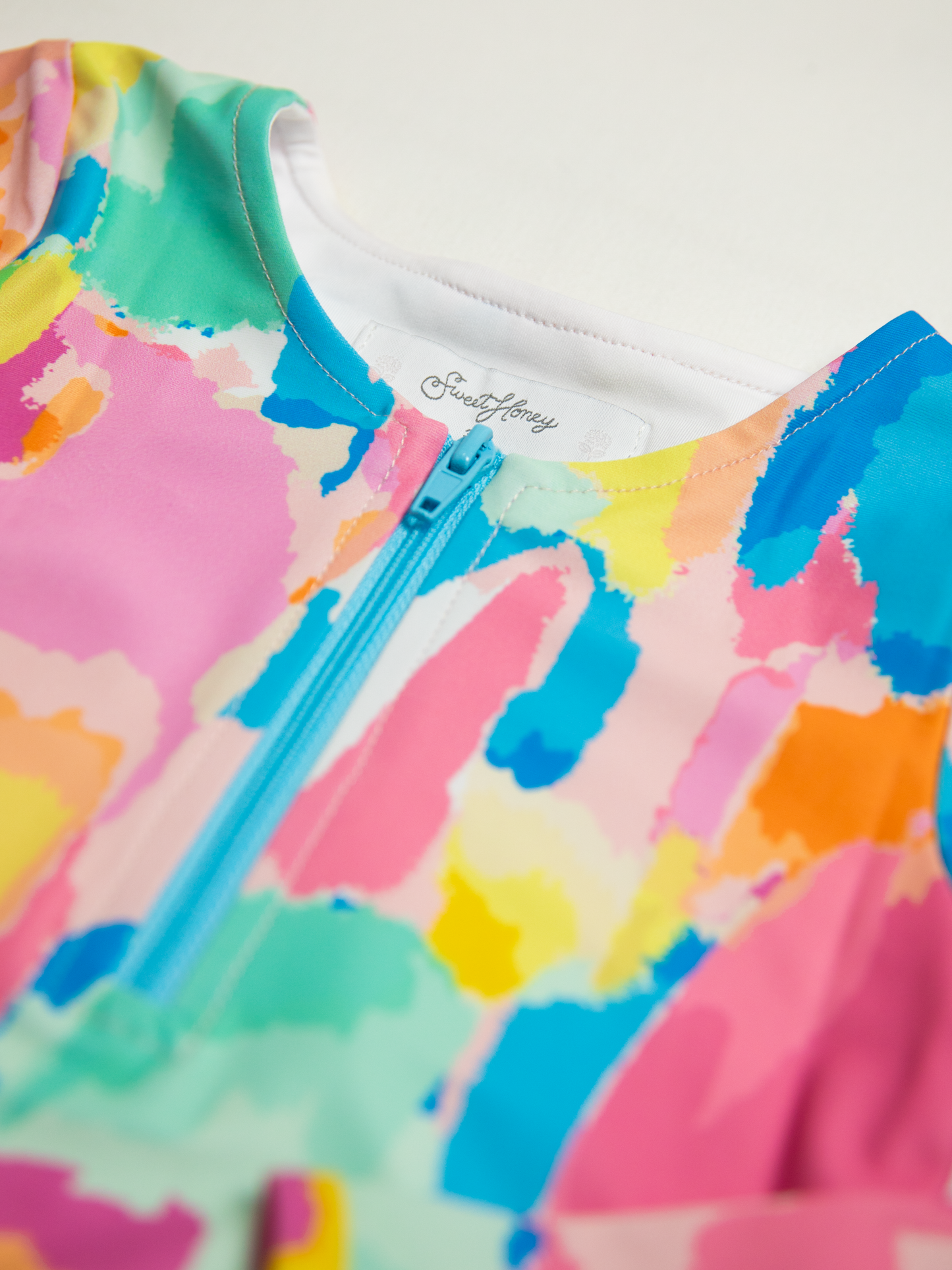Solid Rash Guard - Rainbow Splash