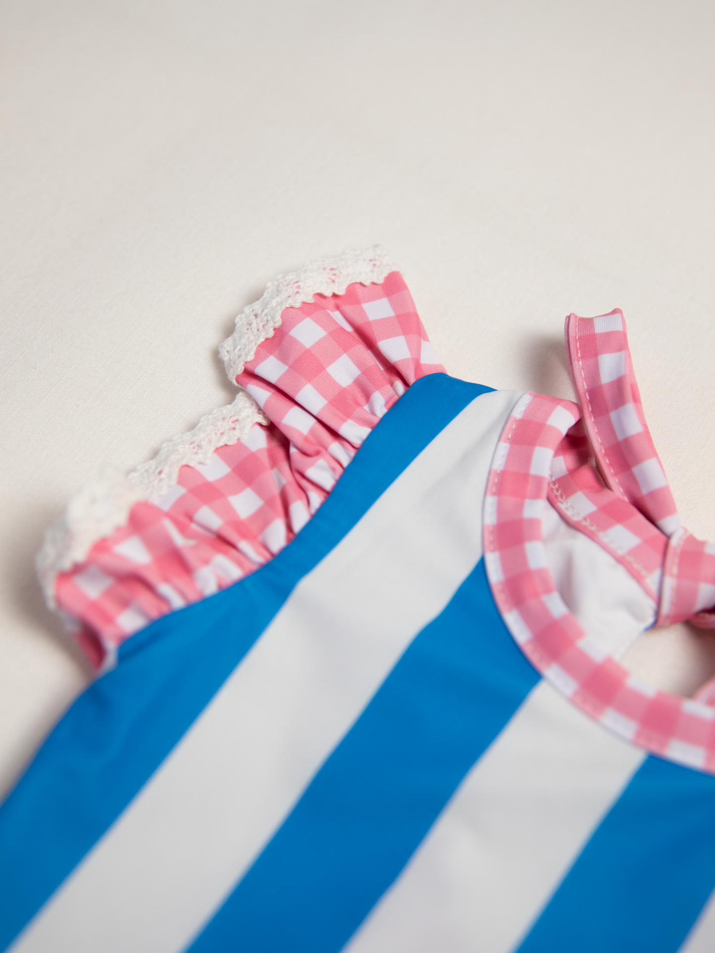 Miki Rash Guard - Beachy Blue Stripes