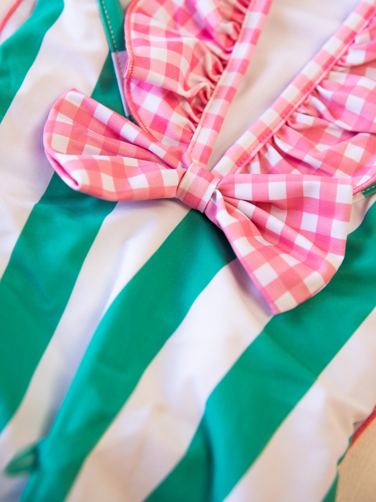 Moxie One Piece - Sea Green Stripe
