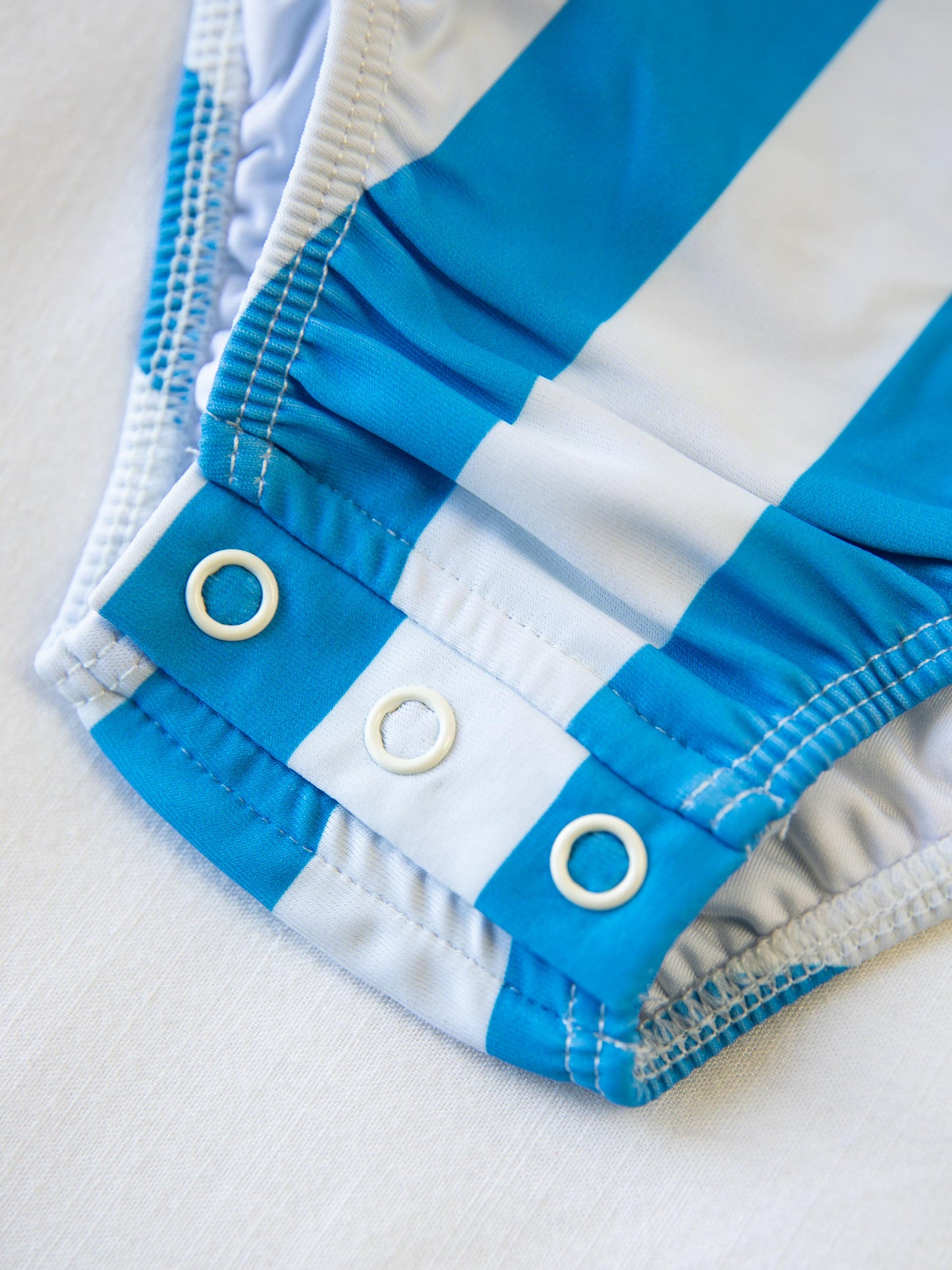 Mary One Piece - Beachy Blue Stripes