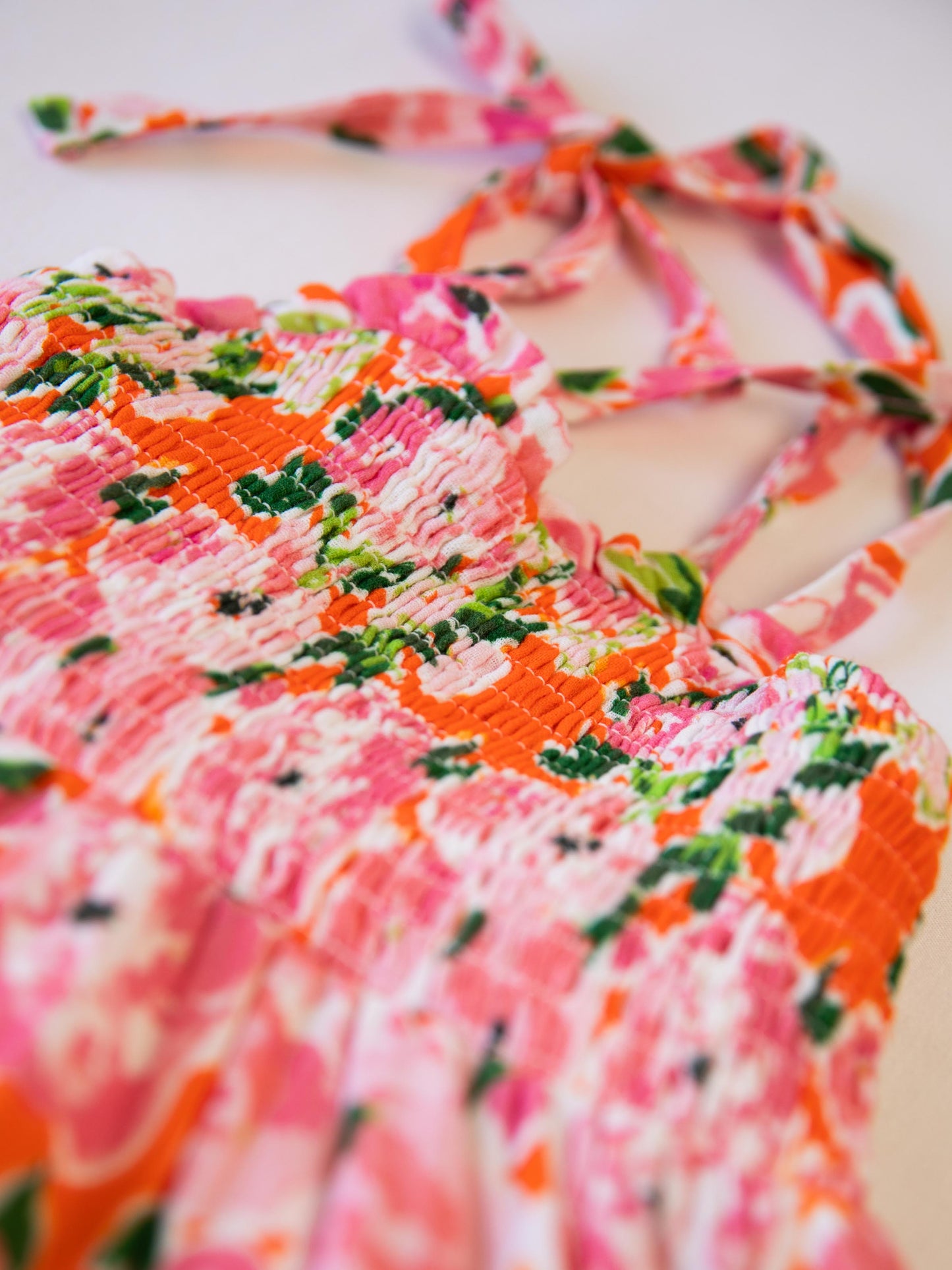 Beach Dress - Glowing Pink Flowers