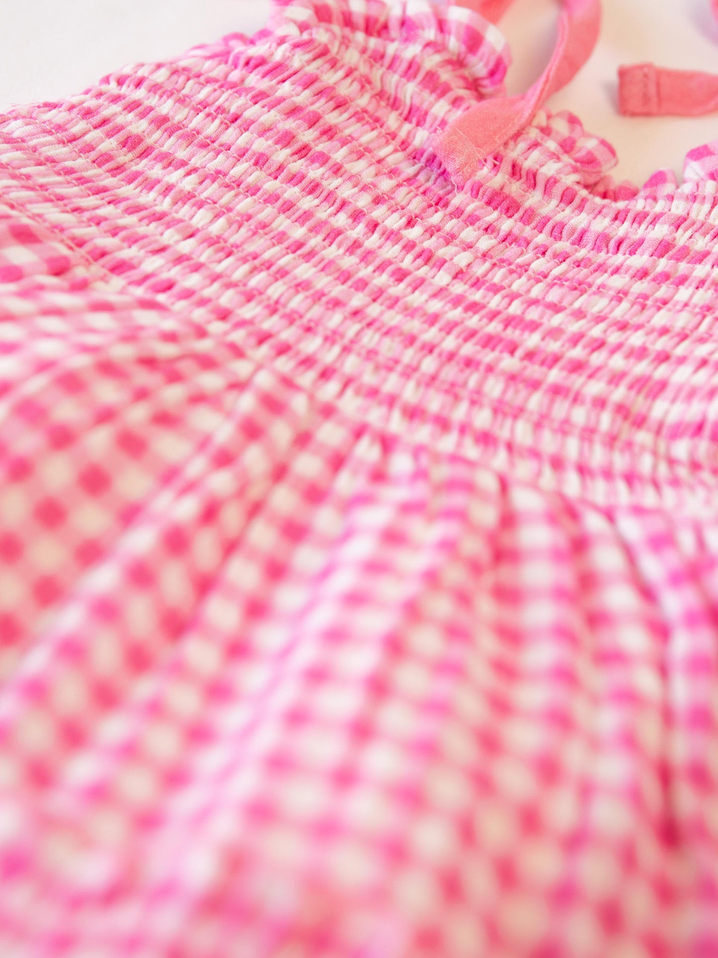 Beach Dress - Pink Check