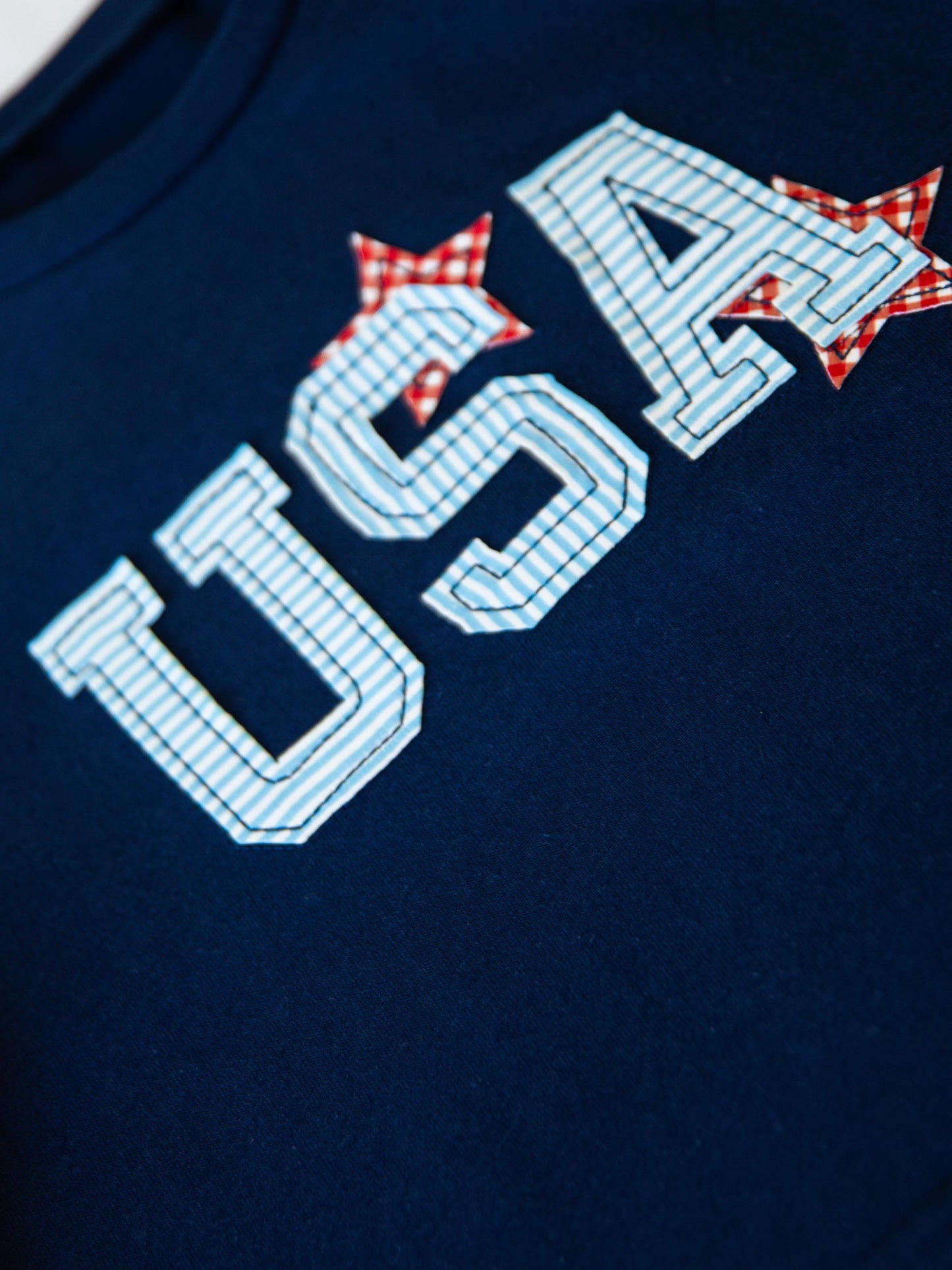 Applique Tee - Navy USA Stars