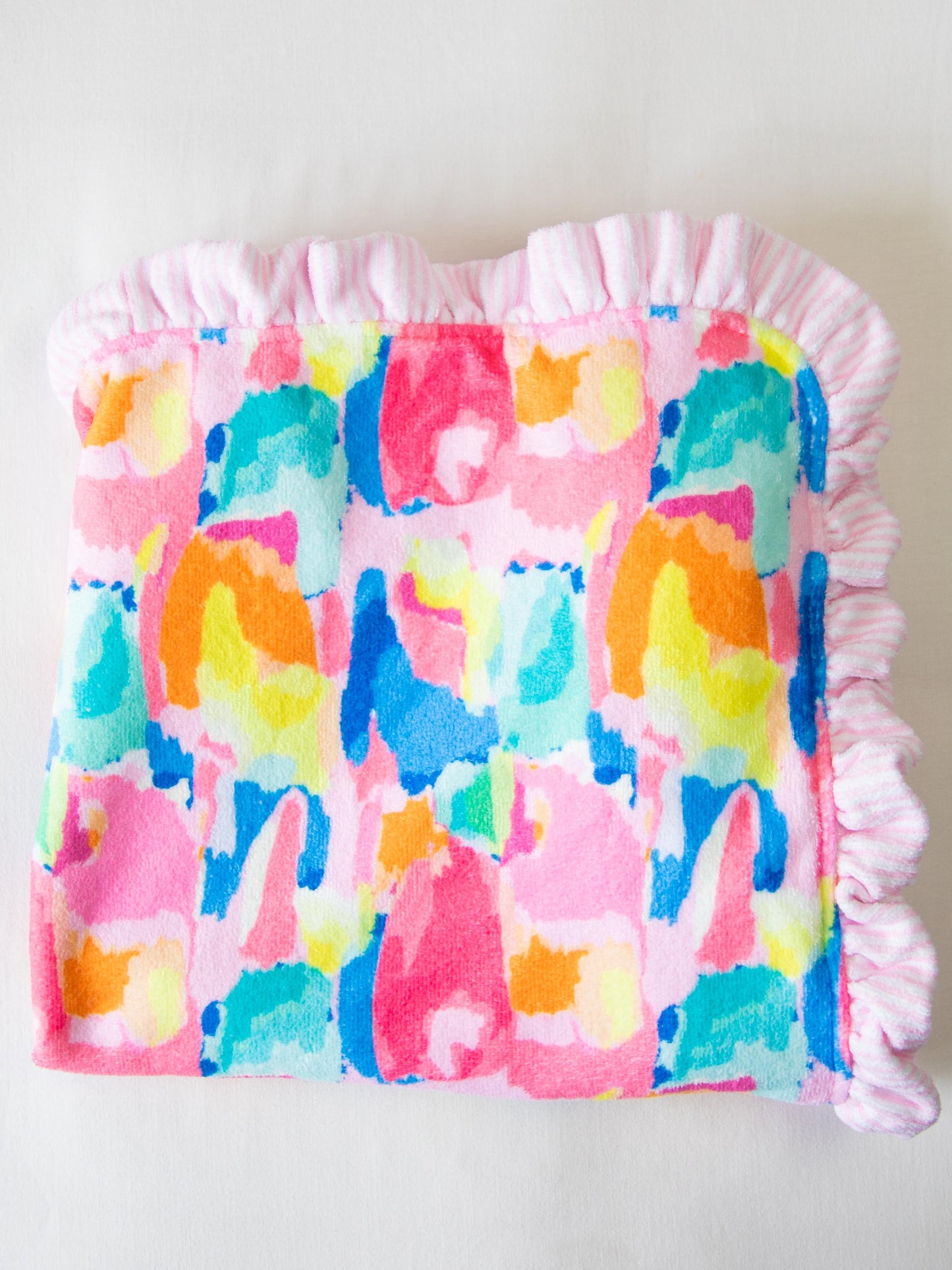 Ruffled Towel - Rainbow Splash