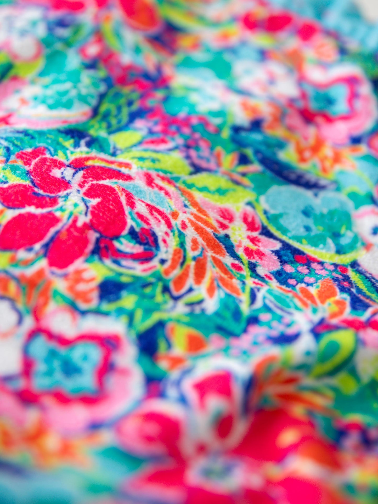 Ruffled Towel - Hawaiian Blooms