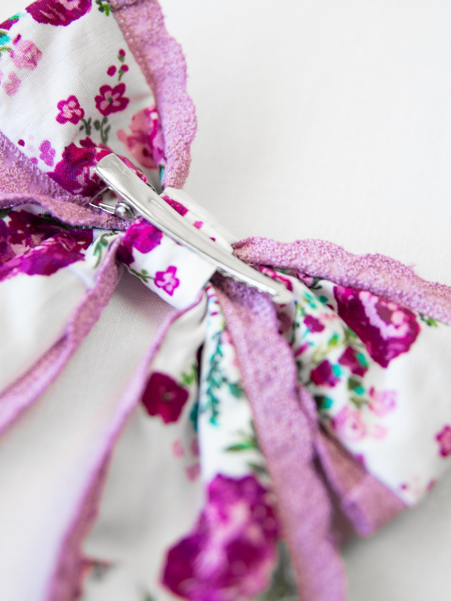 Small Long Tail Bow - Autumn Flowers