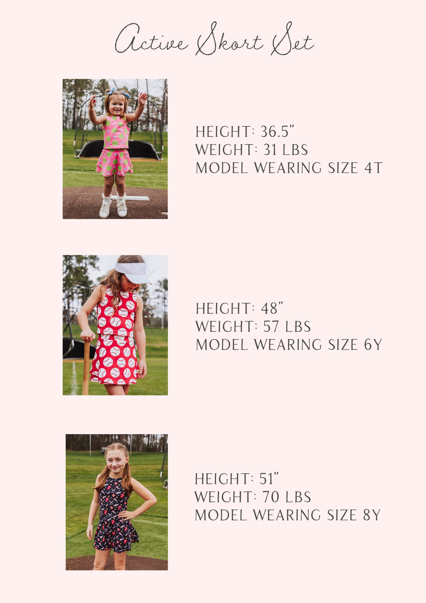 Active Skort Set - Softballs