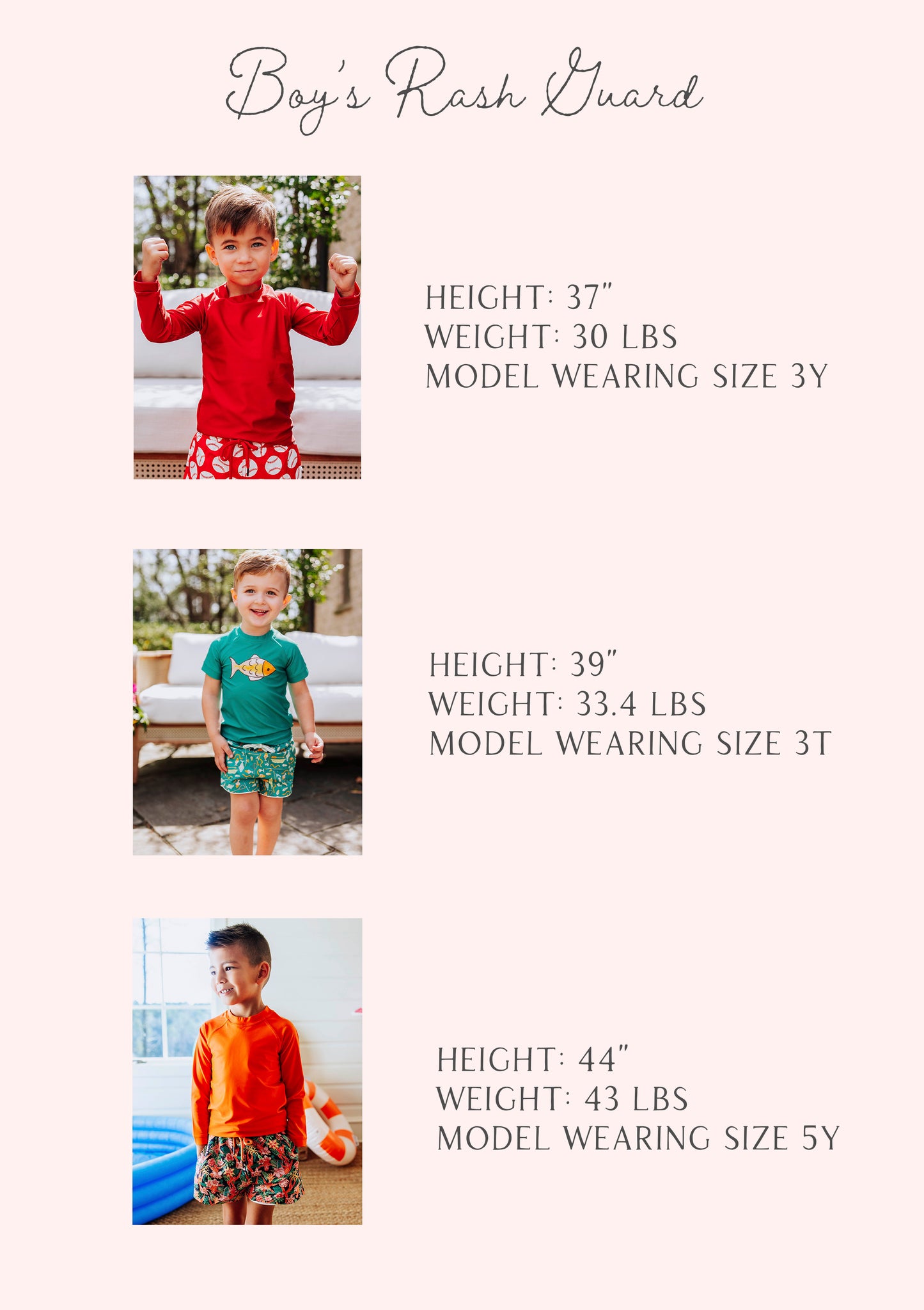 Boy's Rash Guard - Tropical Orange