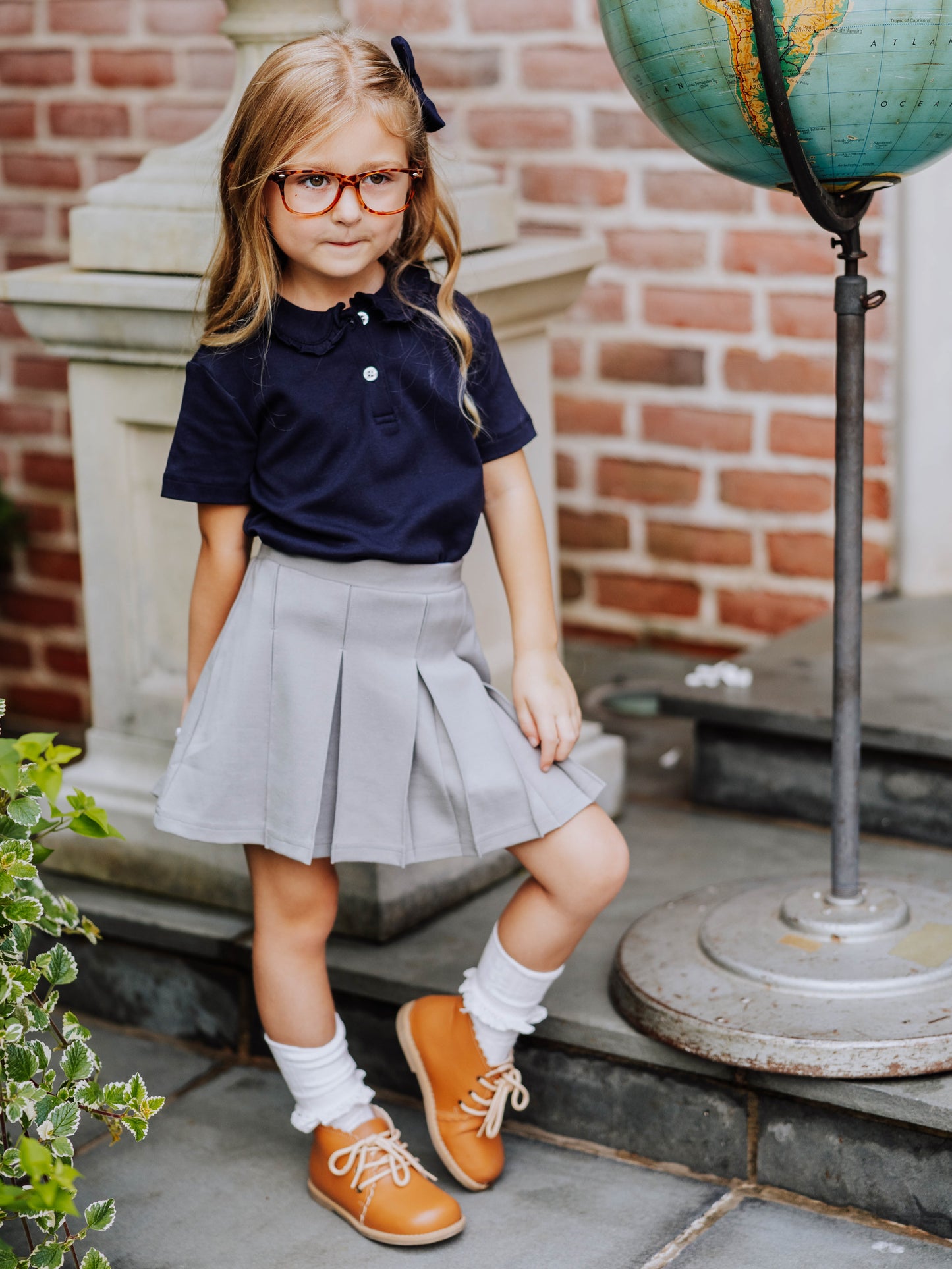 Ruffled Polo Shirt - Night Sky