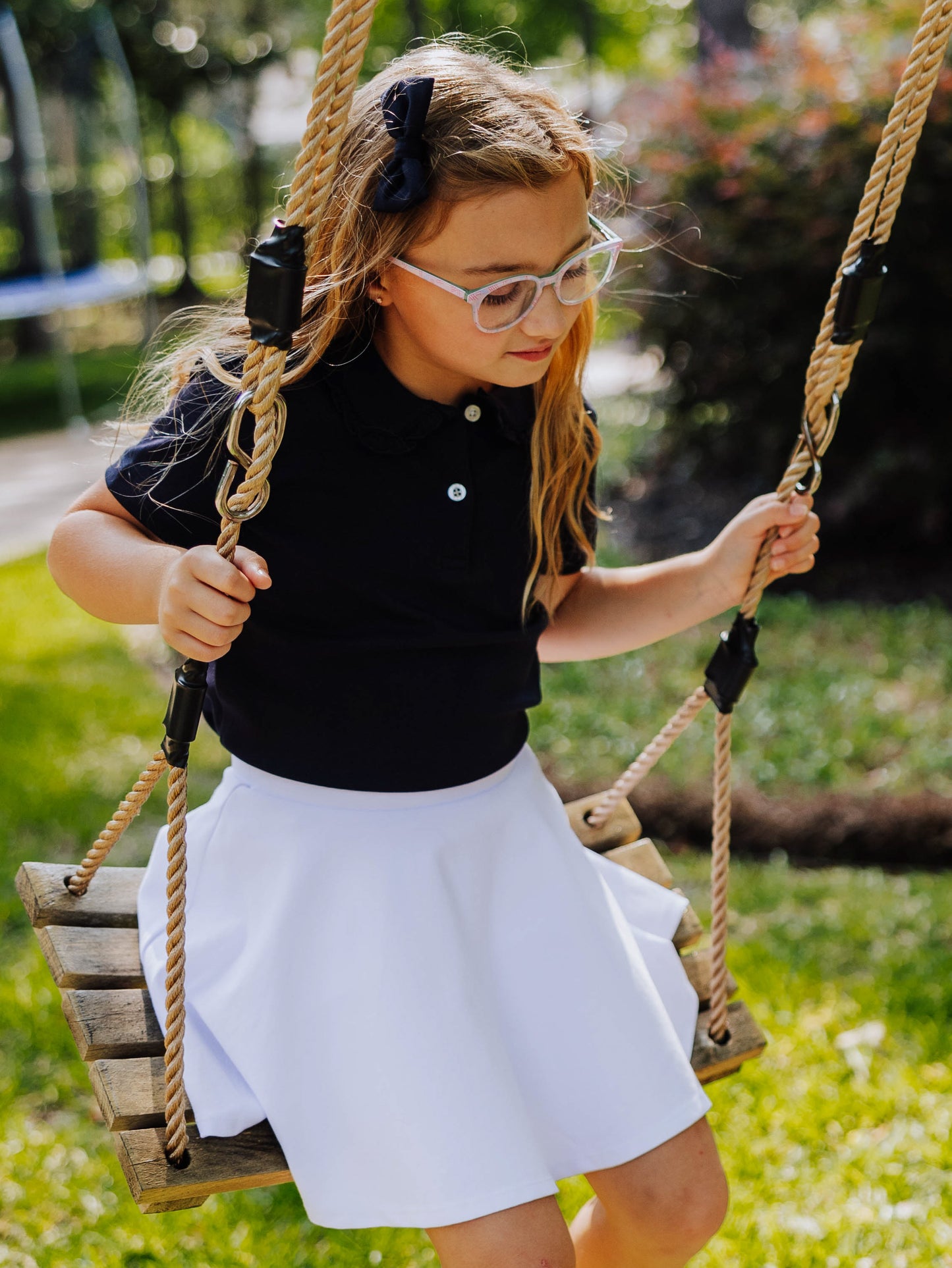 Ruffled Polo Shirt - Night Sky