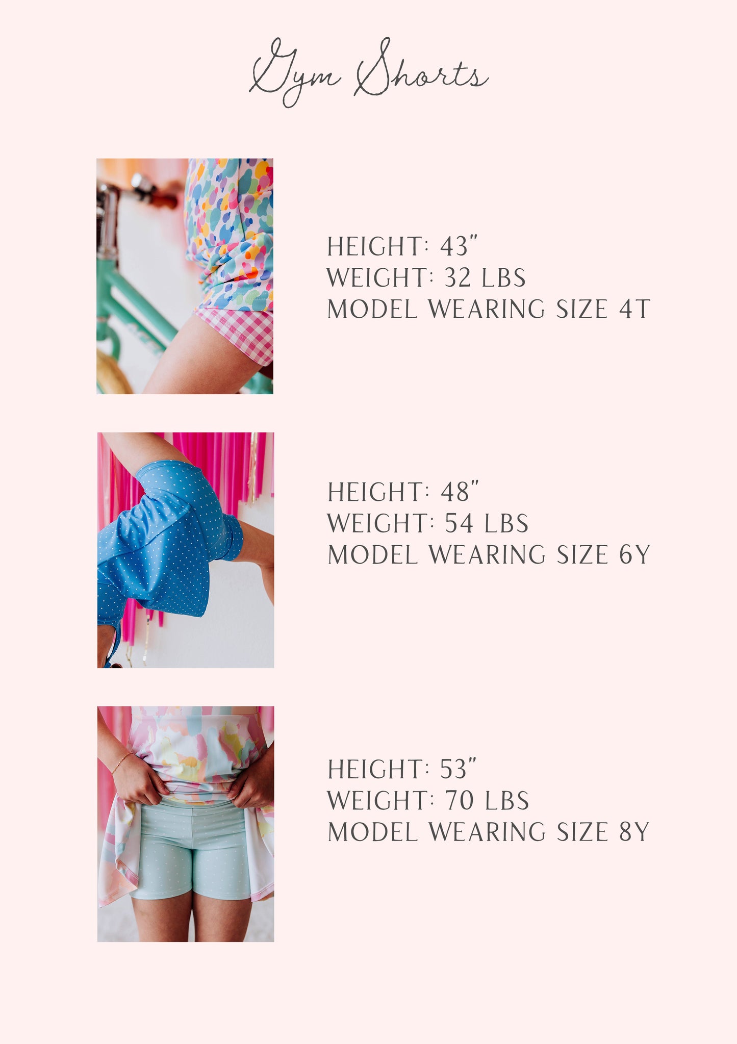 Gym Shorts - Cotton Candy Dotty