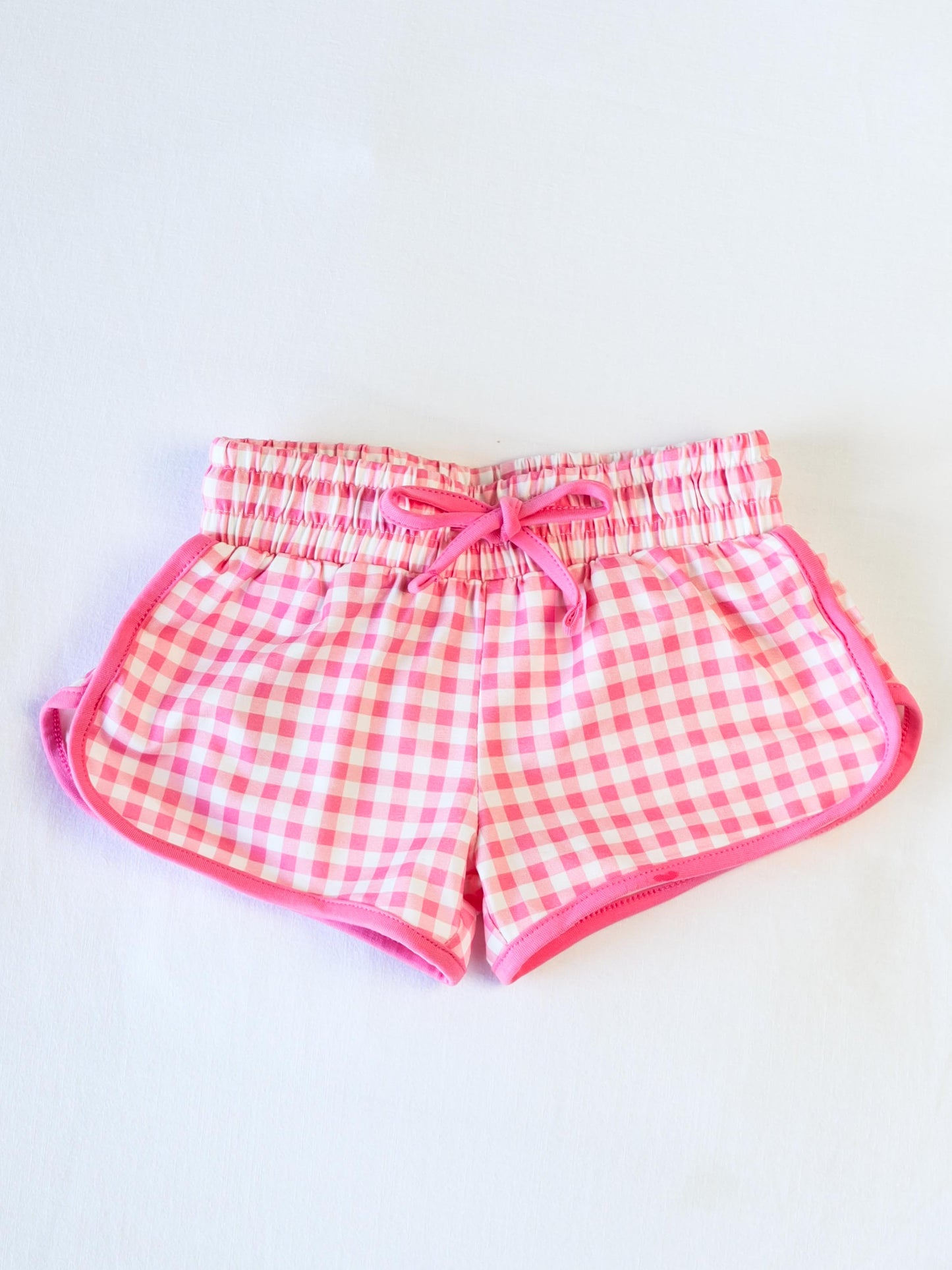 Athletic Shorts - Pink Gingham