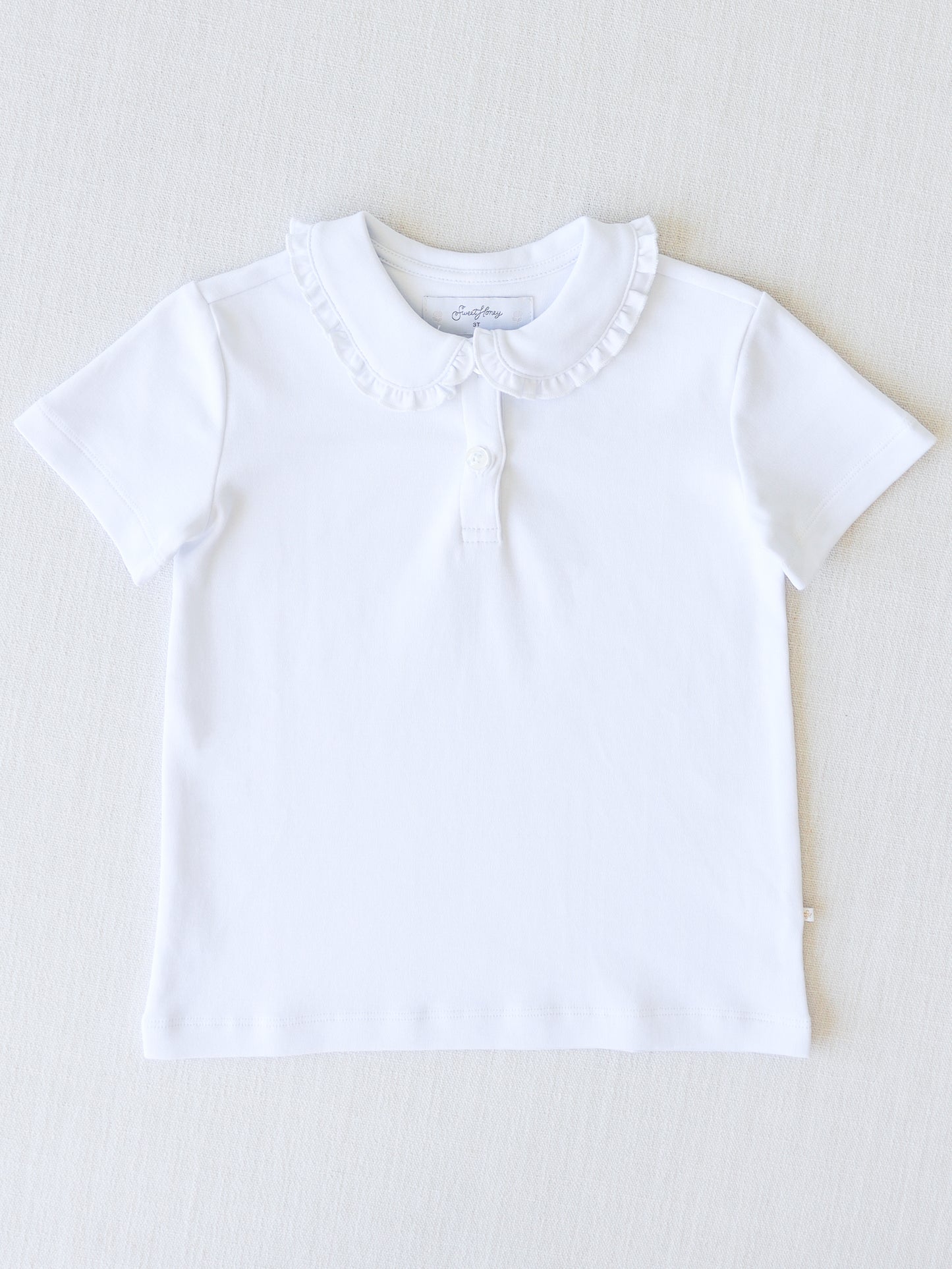 Ruffled Polo Shirt - Horizon